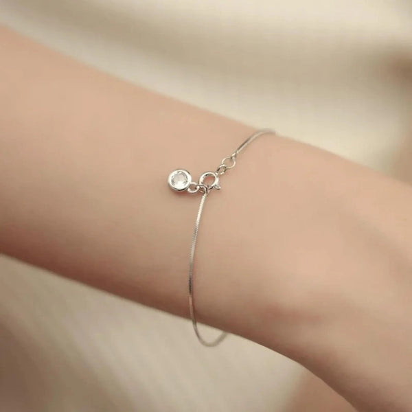 Minimalist 925 Silver Zircon Bracelet