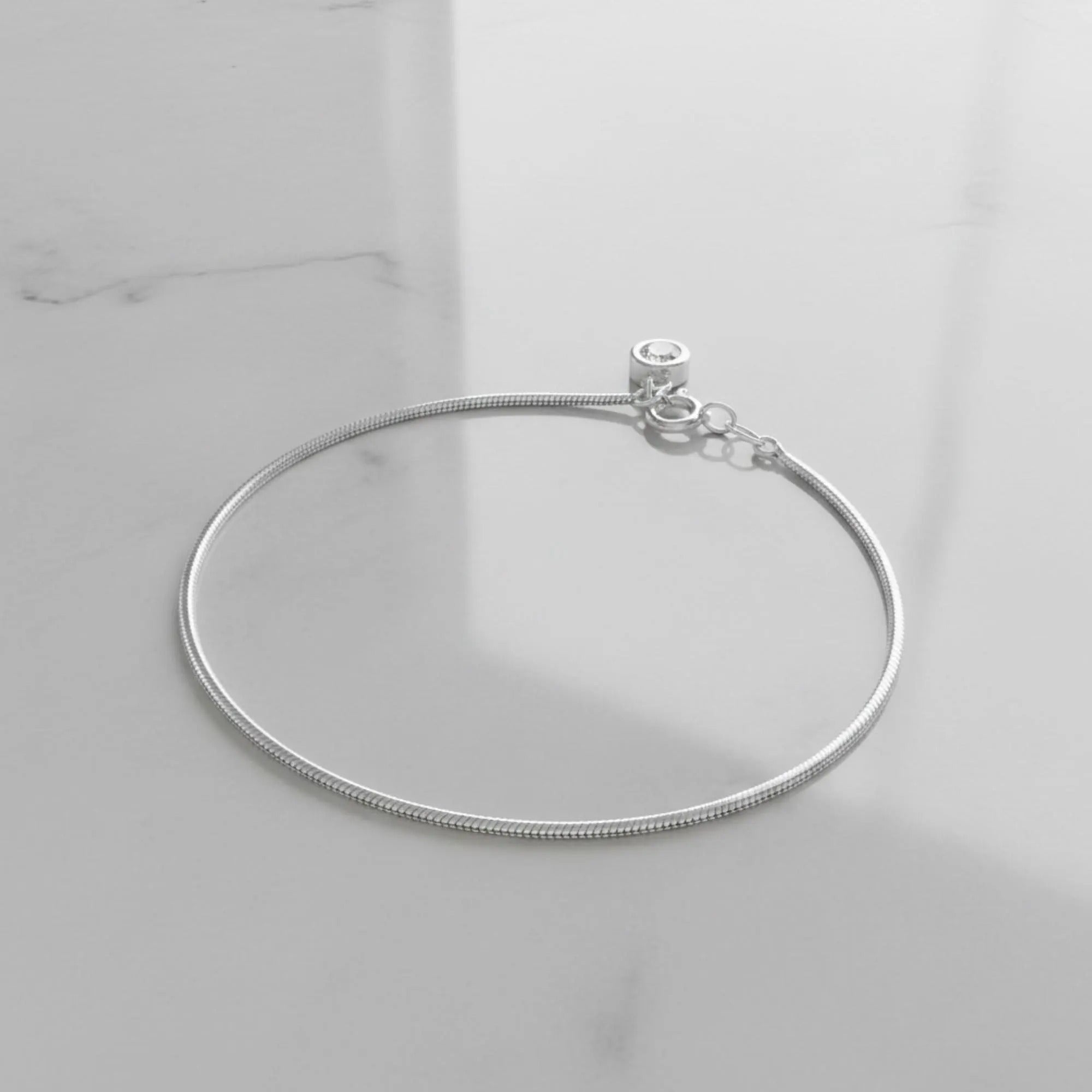Minimalist 925 Silver Zircon Bracelet