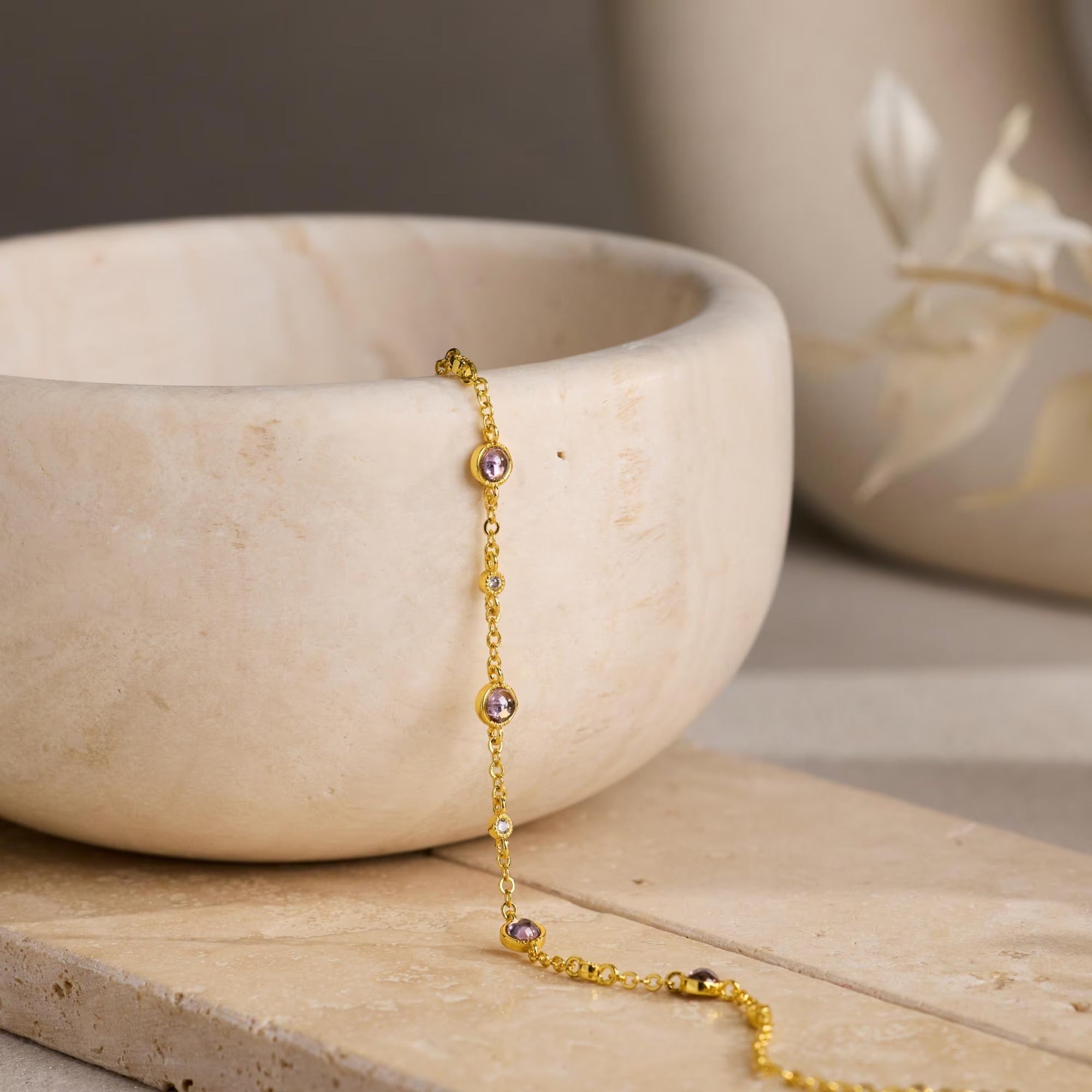 Minimalist Green Gem Bracelet