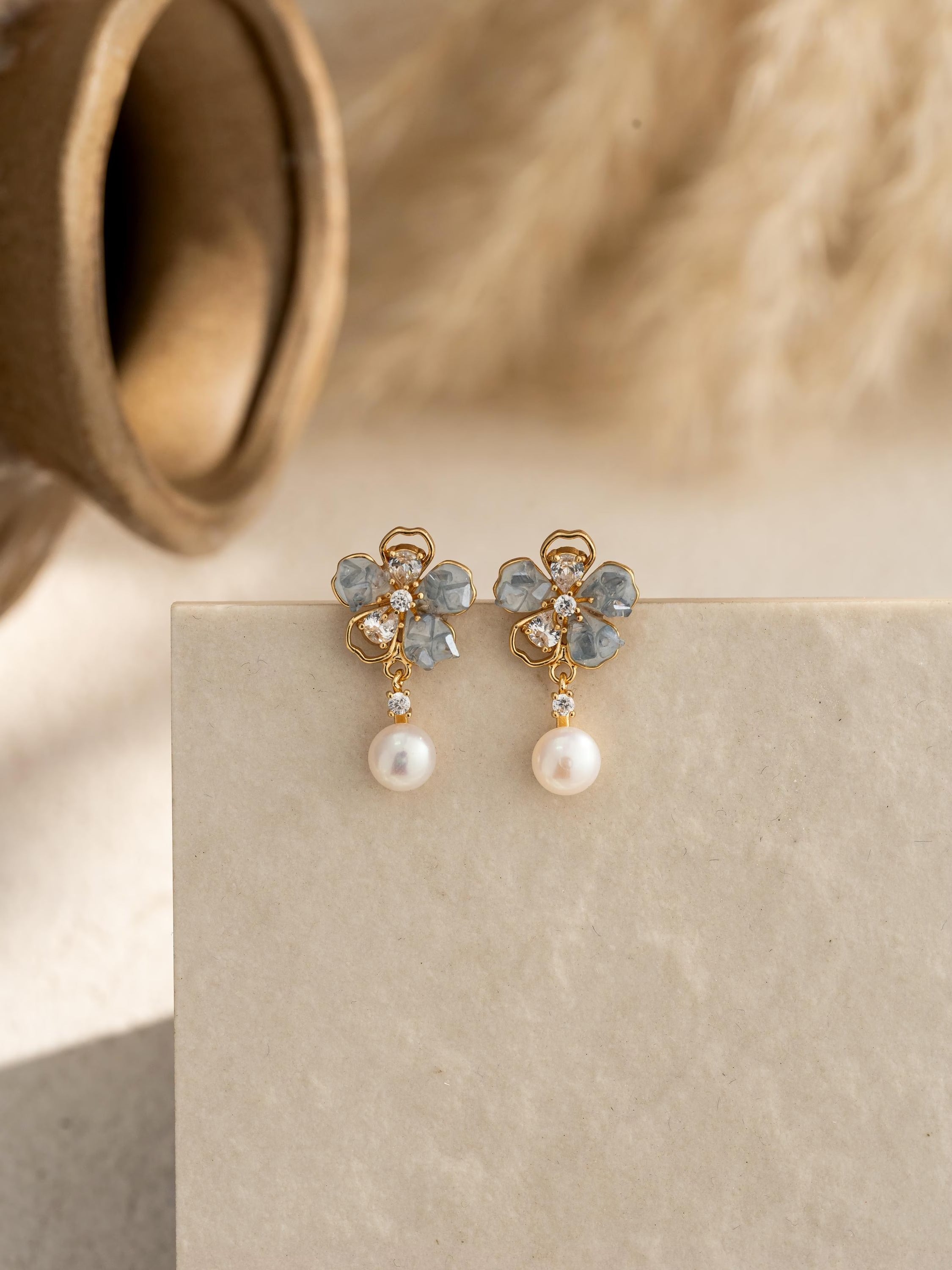Flower Pearl Earrings