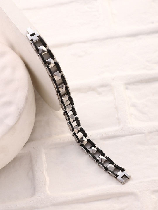 Men Silver-Plated Link Bracelet