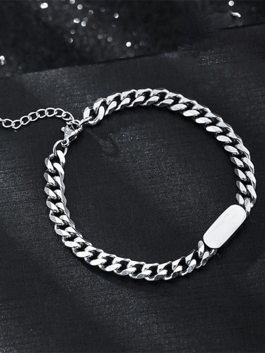 Pack of 2 Men Vintage Voyager Silver Bracelet