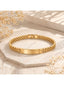 Stainless Steel 18K Gold-Plated Link Bracelet