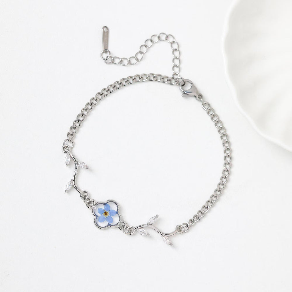 Pressed Real Flower Bracelet
