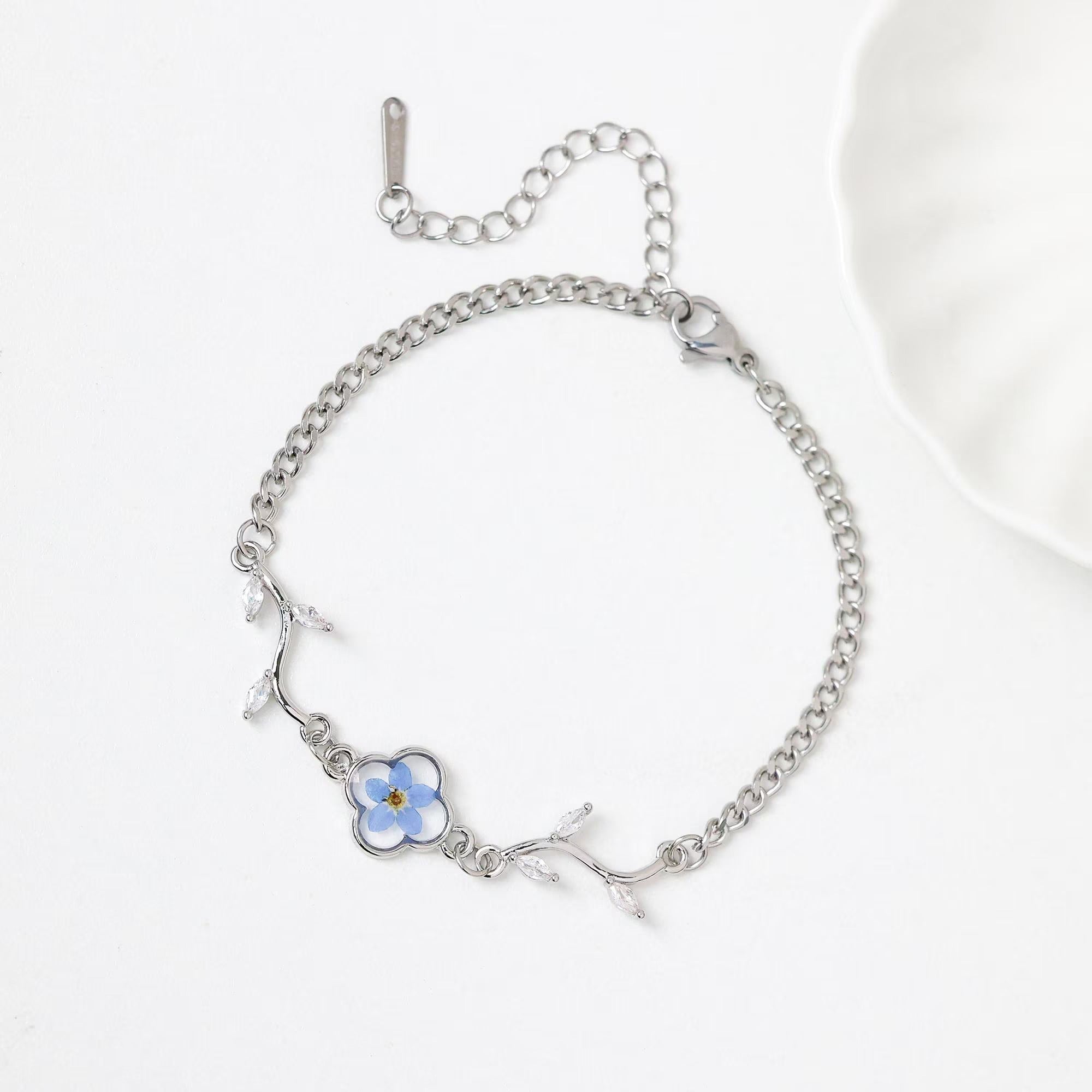 Pressed Real Flower Bracelet