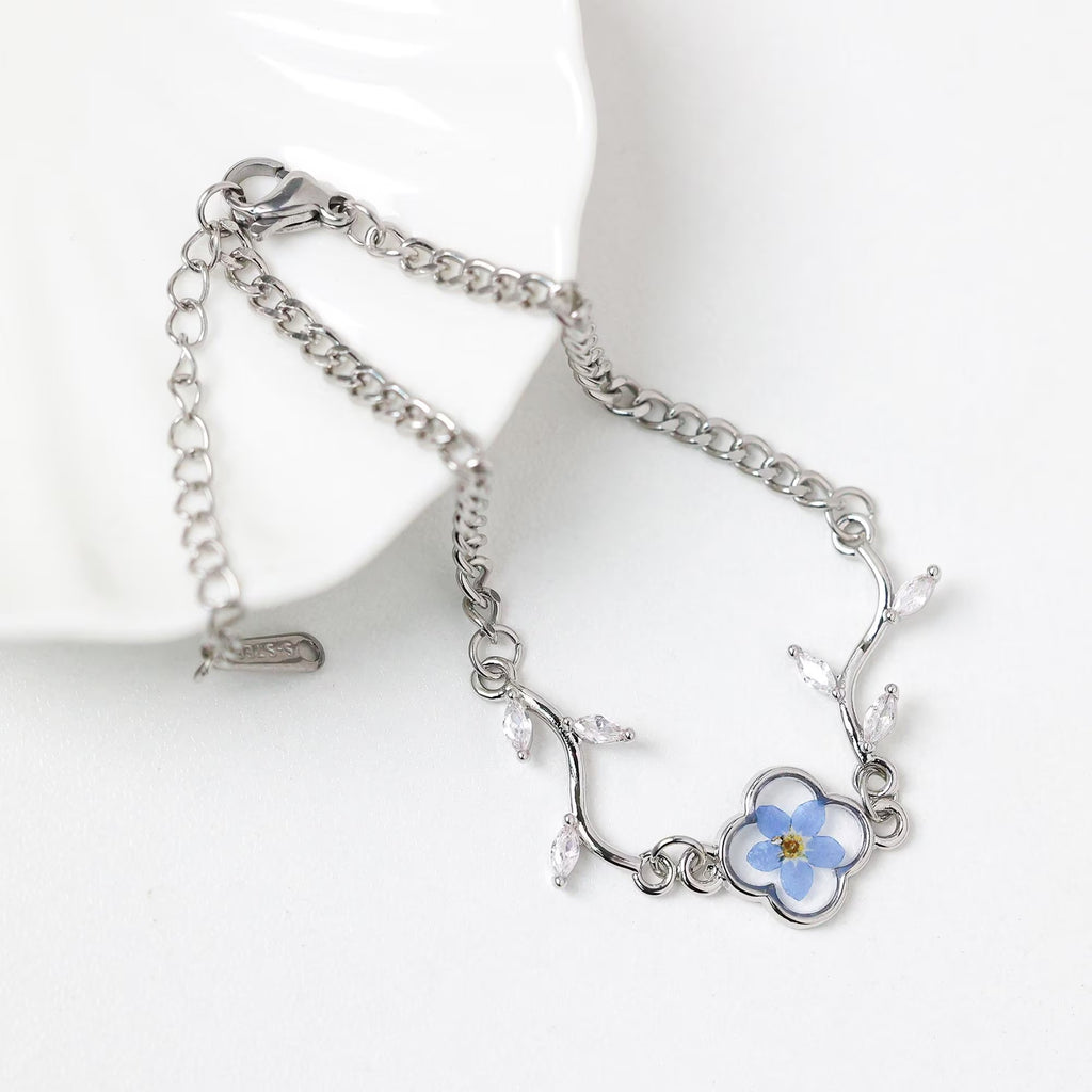 Pressed Real Flower Bracelet