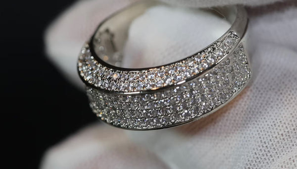 Mens Silver Diamond Ring