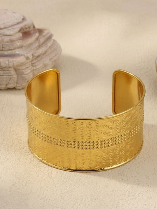 Women Gold-Plated Anti Tarnish Cuff Bracelet