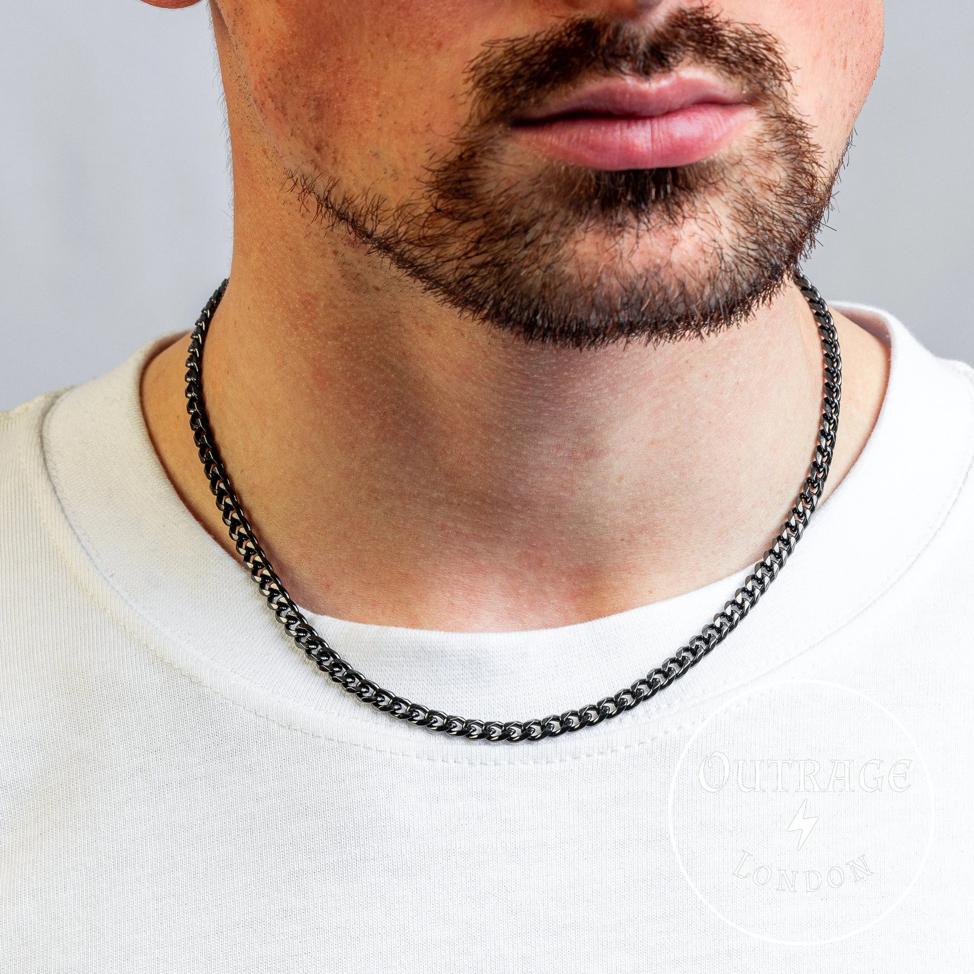 Black Curb Chain Necklace Main image