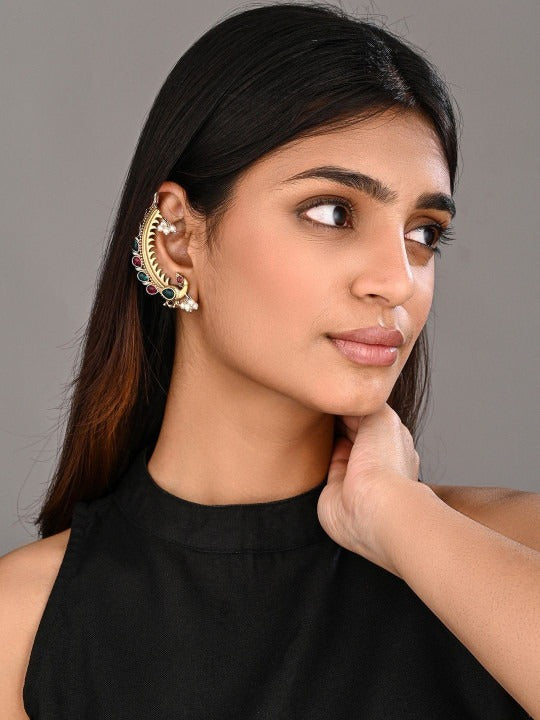 Peacock Shaped Ear Cuff Earrings