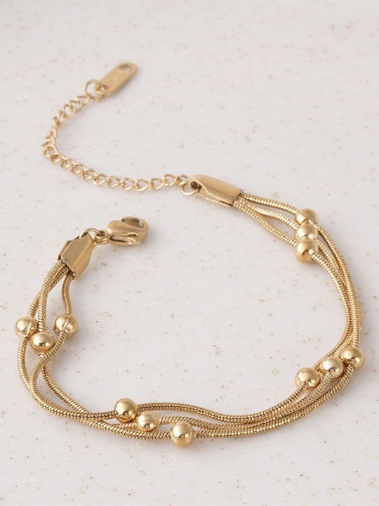 Women Gold-Plated Waterproof & Anti-Tarnish Wraparound Bracelet Main image