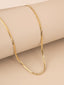 Men Gold-Plated StainlessSteel Waterproof & Anti-Tarnish Minimalist Twisted Chain