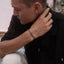 Mens Bracelet with Stainless Steel Rings