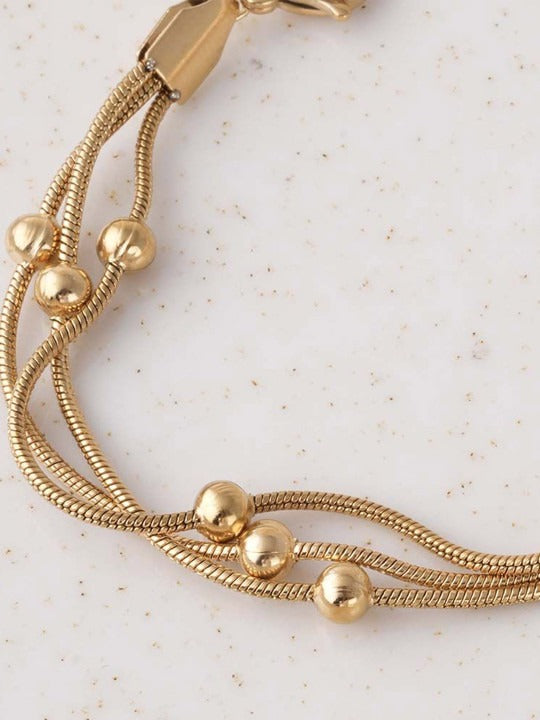 Women Gold-Plated Waterproof & Anti-Tarnish Wraparound Bracelet