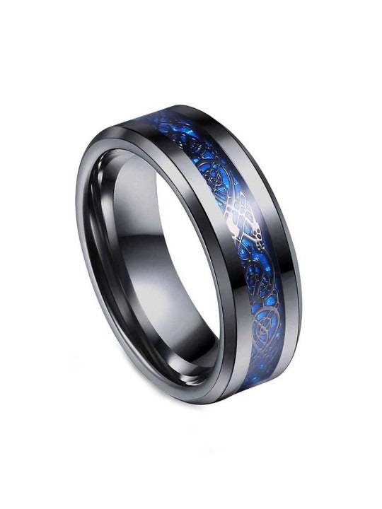 Men Set Of 2 Silver-Plated Band Finger Rings