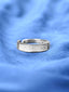 Men 925 Sterling Silver Platinum-Plated Cubic Zirconia-Studded Finger Ring