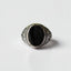 Black Tourmaline Statement Ring, 925 Sterling Silver, Raw Gemstone Boho Ring