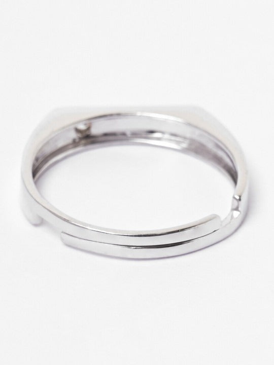 925 Silver Rhodium-Plated Marquise Band Ring