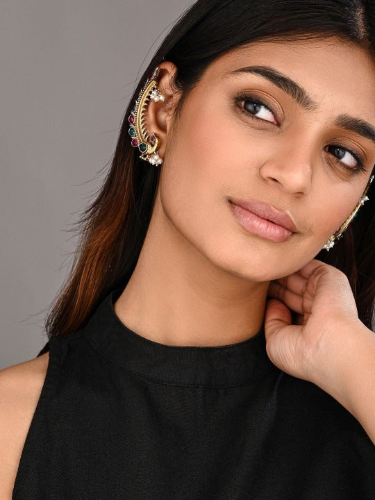 Peacock Shaped Ear Cuff Earrings