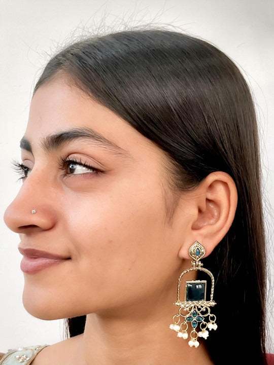 Gold-Plated Brass Jhumkas Earrings