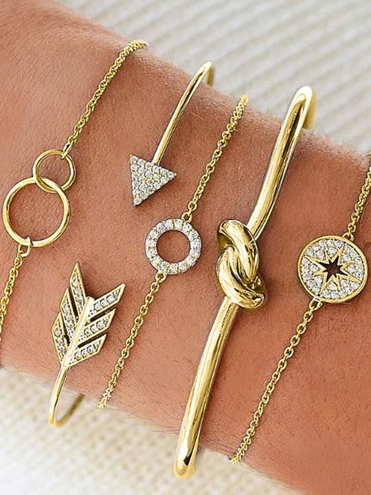Women Gold-Toned & Silver-Toned Armlet Bracelet Main image