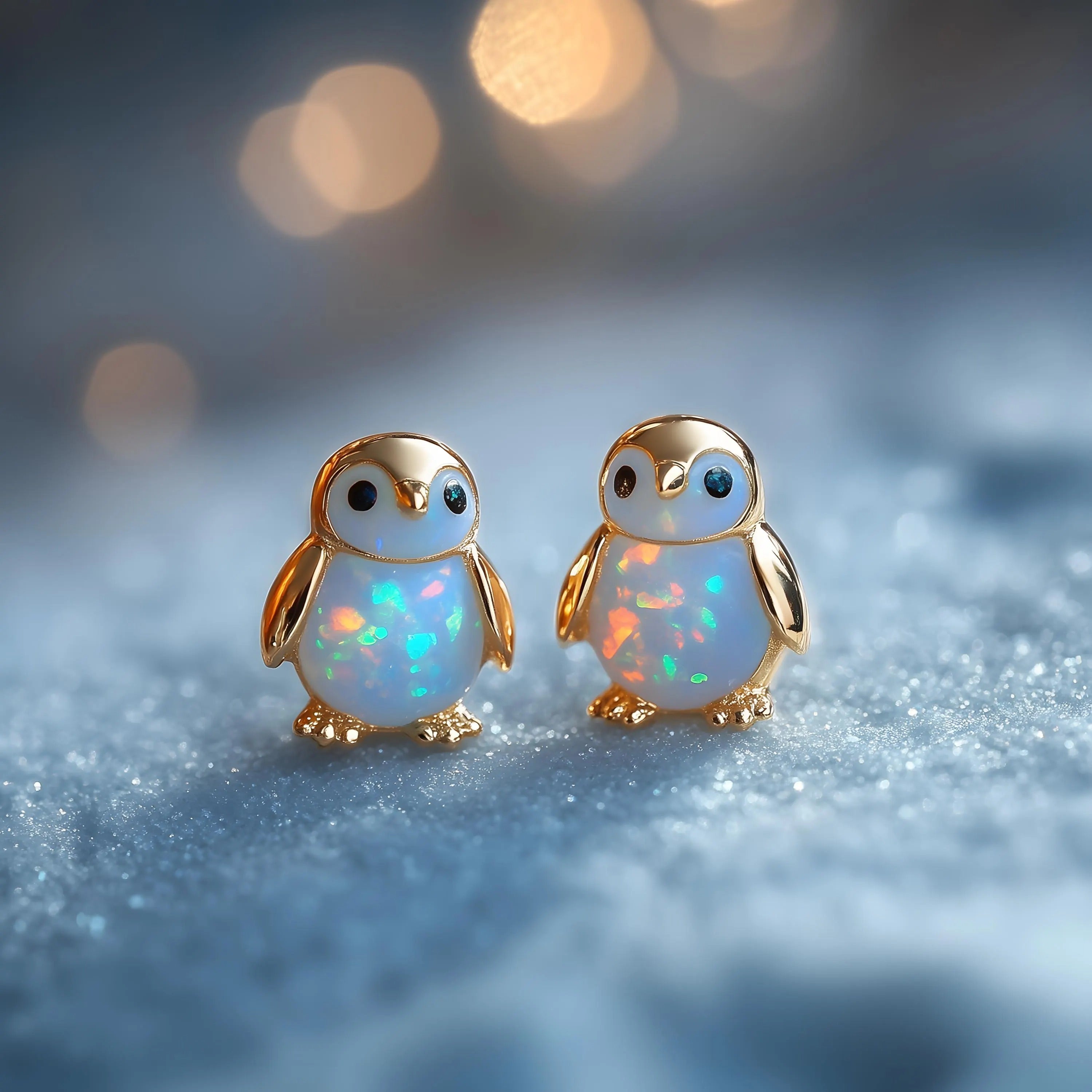 Penguin Opal Stud Earrings