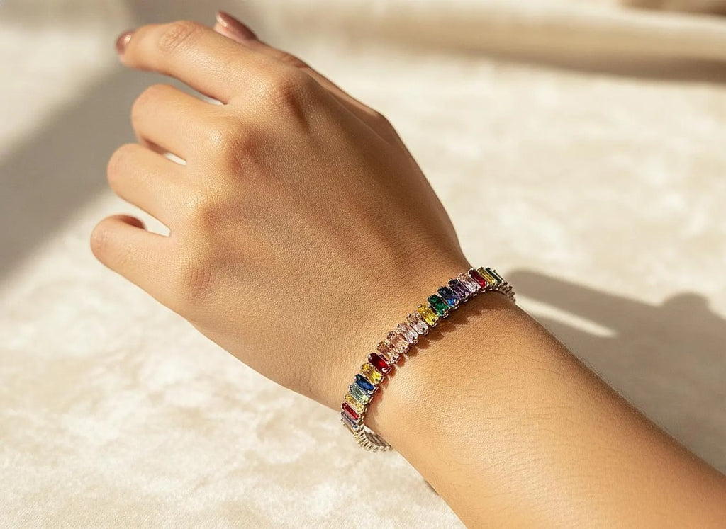Multi Sapphire Tennis Bracelet