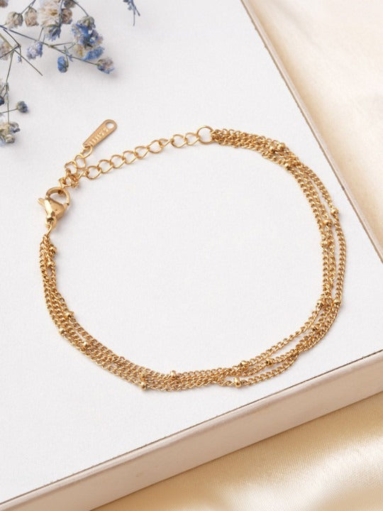 Women Gold-Plated Multistrand Bracelet