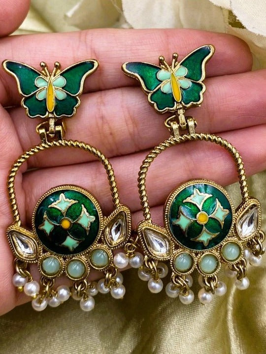 Floral Jhumkas Earrings