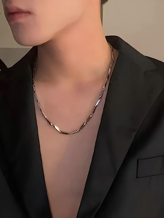Unisex Set of 2 Gold Plated Stainless Steel Chain