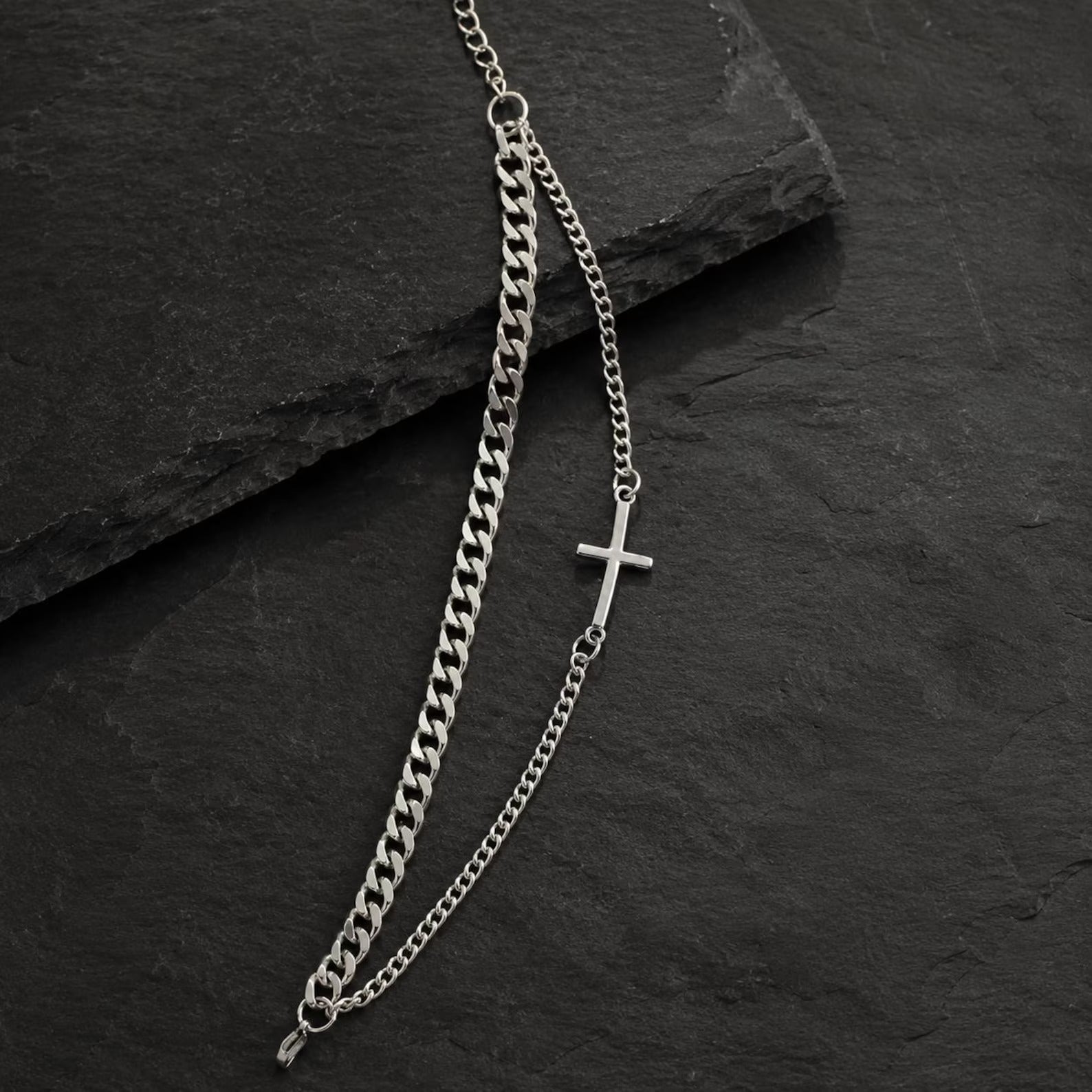 Men’s Silver Cross Bracelet Secondary image