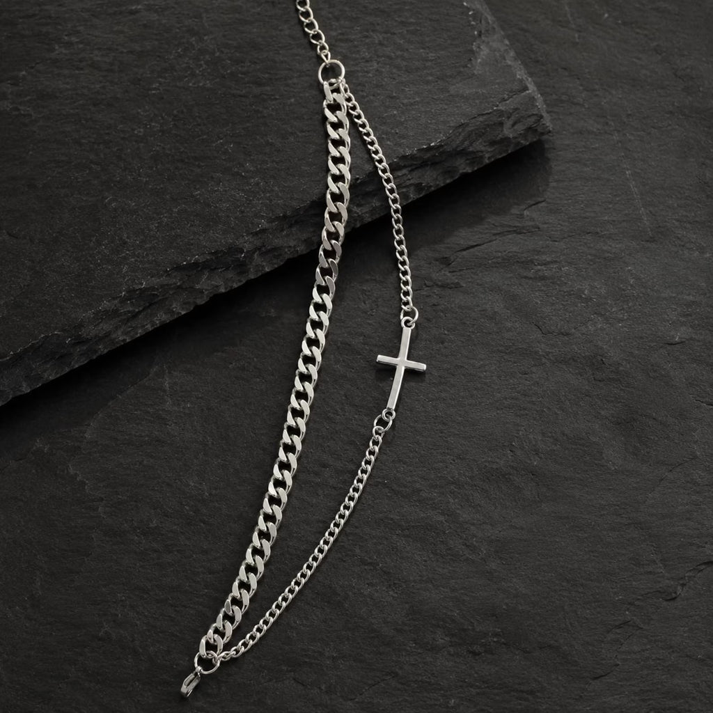 Men’s Silver Cross Bracelet