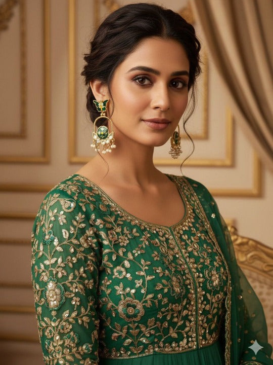 Floral Jhumkas Earrings
