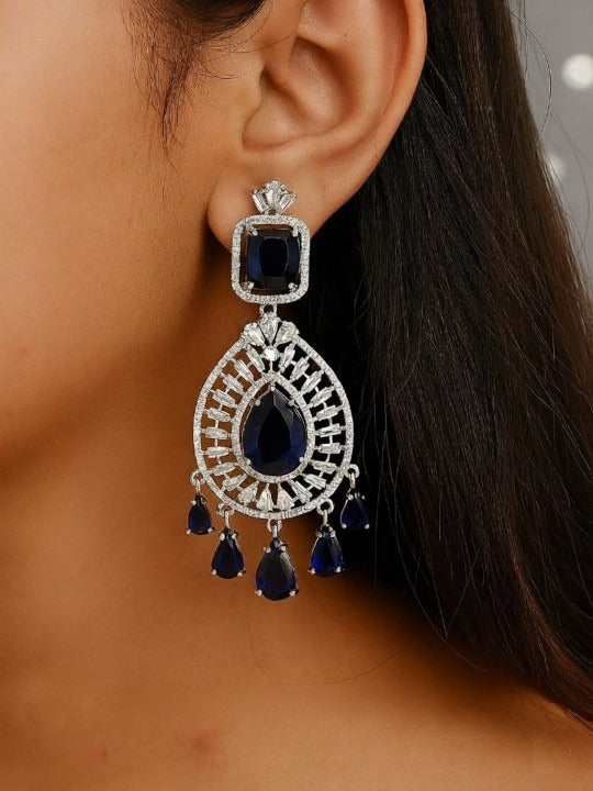 Teardrop Shaped Drop Earrings