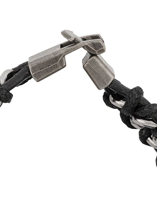 Men Leather Wraparound Bracelet