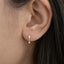 Tiny Baguette CZ Drop Earrings
