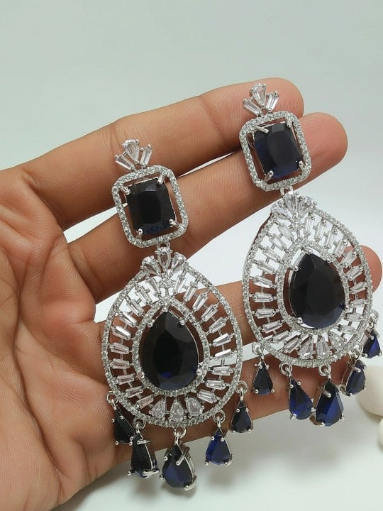 Teardrop Shaped Drop Earrings