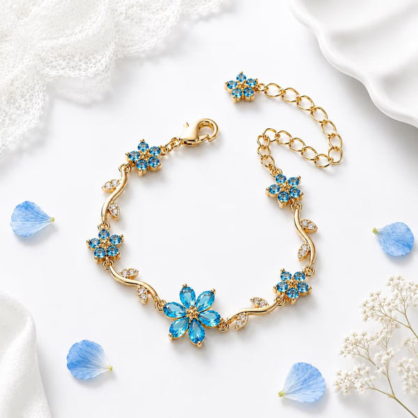 Blue Daisy Bracelet