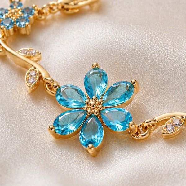 Blue Daisy Bracelet