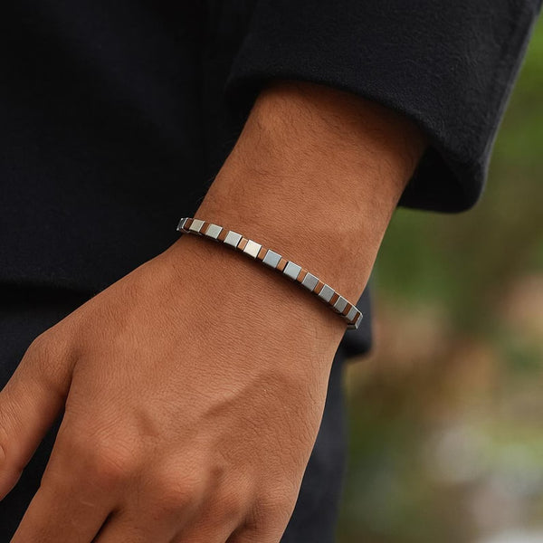 Men's Hematite Minimalist Bracelet