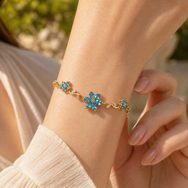 Blue Daisy Bracelet