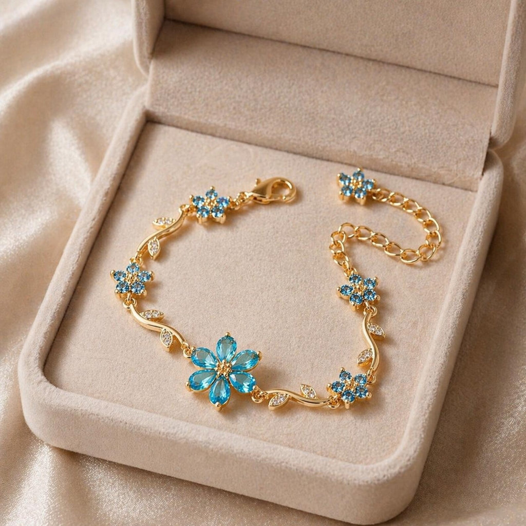 Blue Daisy Bracelet