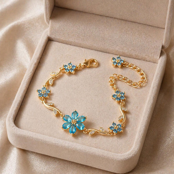 Blue Daisy Bracelet