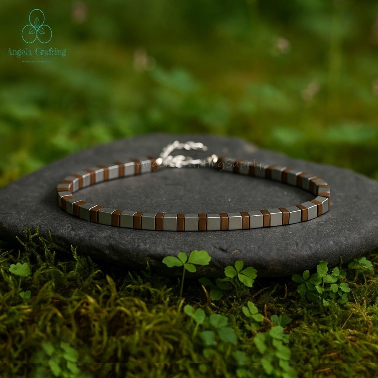 Men's Hematite Minimalist Bracelet Secondary image