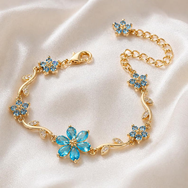 Blue Daisy Bracelet