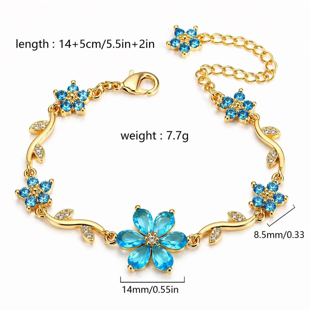 Blue Daisy Bracelet