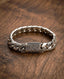 Bracelet in 925 Silver with Cuban Link and Patterned Design