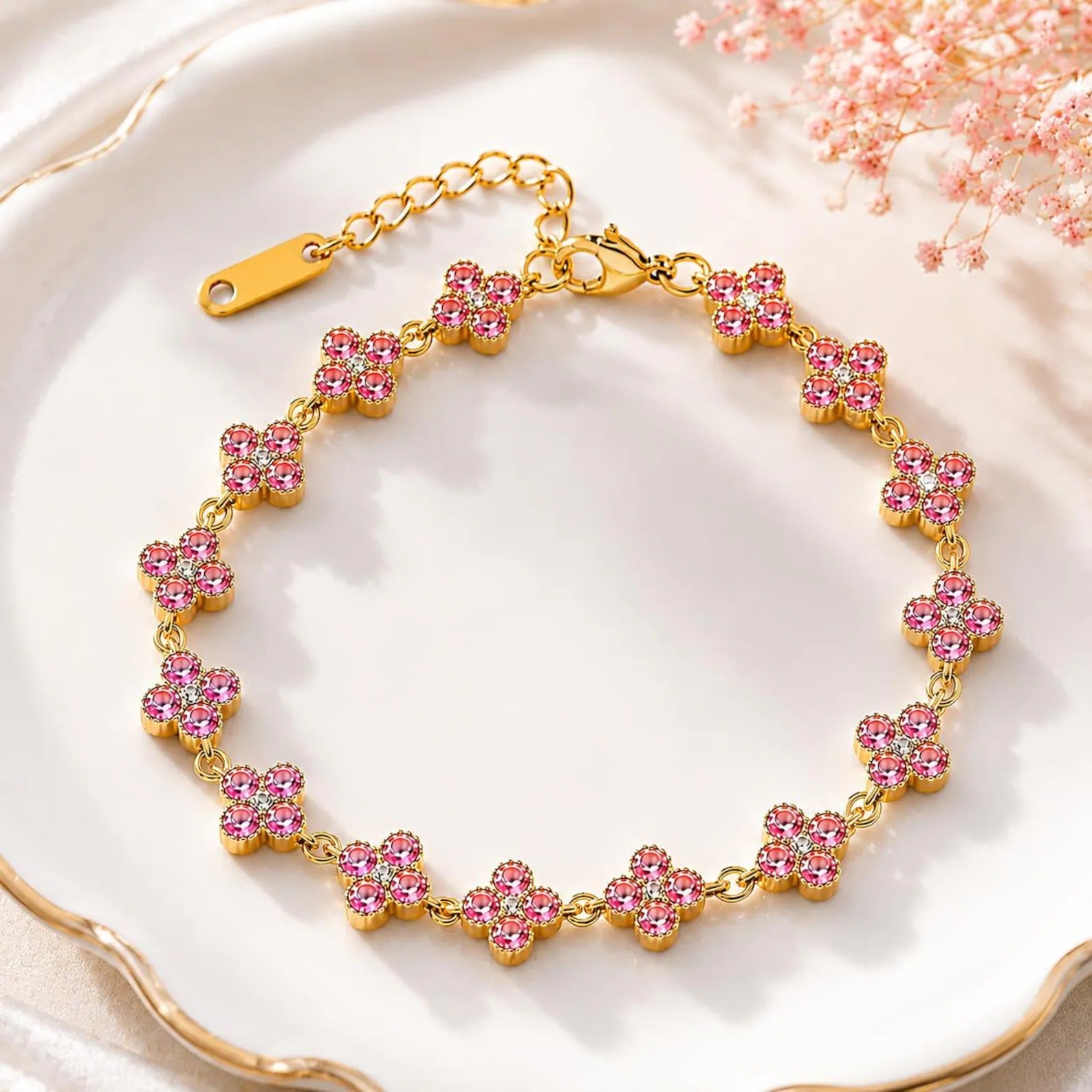 Pink Clover Bracelet Main image