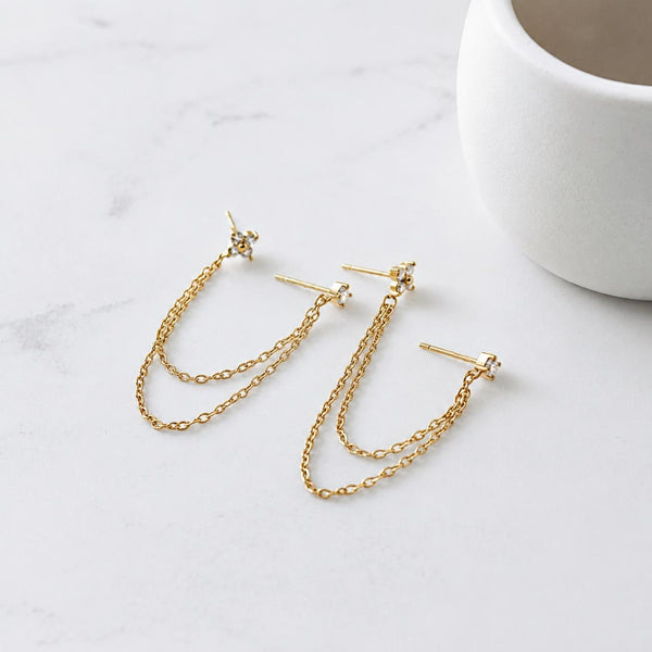 Gold Chain Ear Cuff Earring