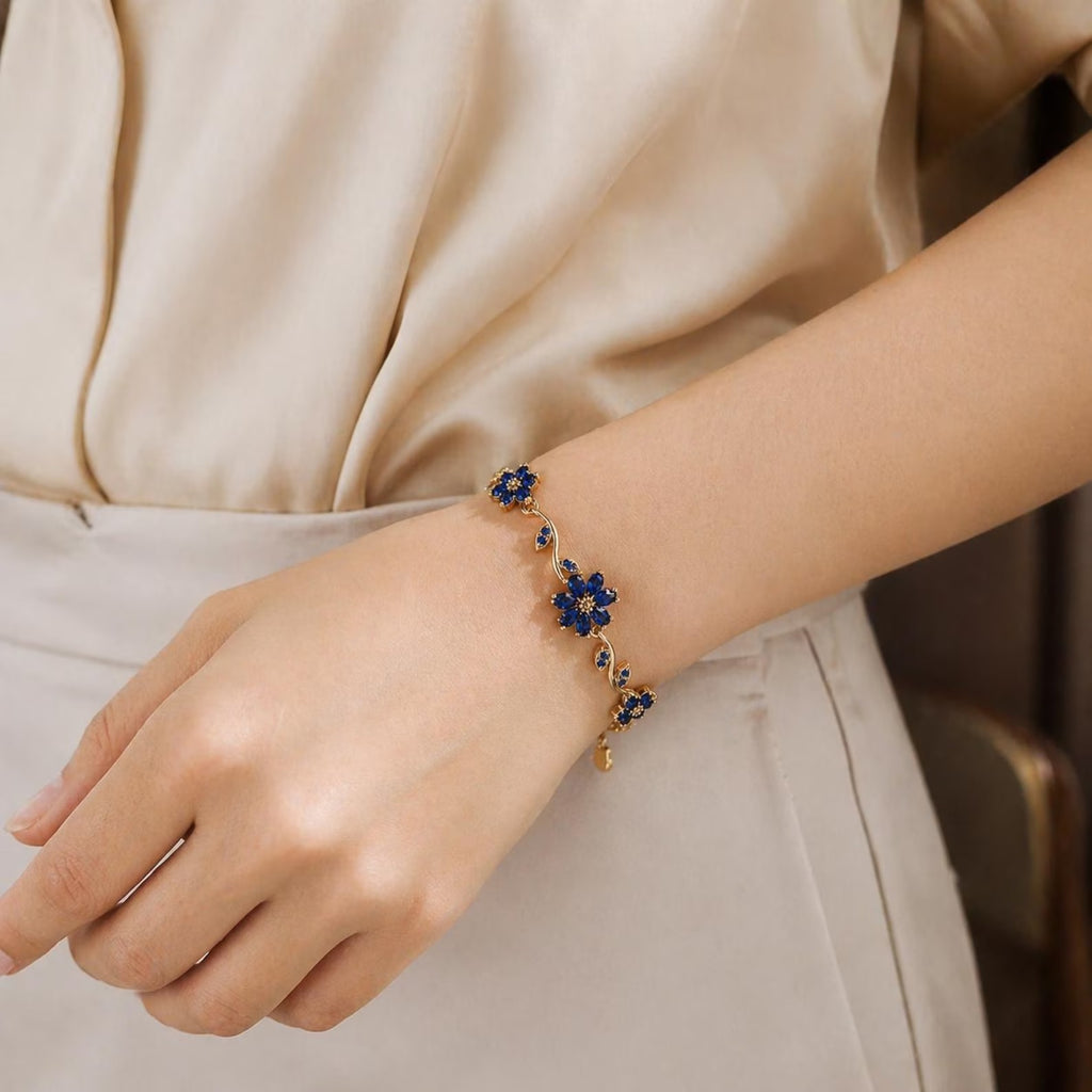 Blue Flower Bracelet